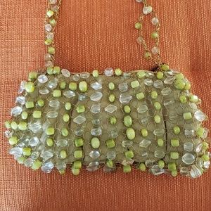 'La Chica Chie' Green Jeweled Handbag